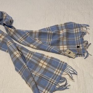 Blarney Woolen Mills Blue Scarf Made in Ireland NWT